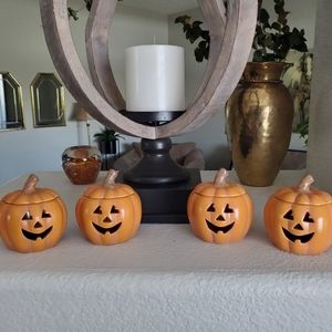 Set of 4 PartyLite Pumpkin Votives